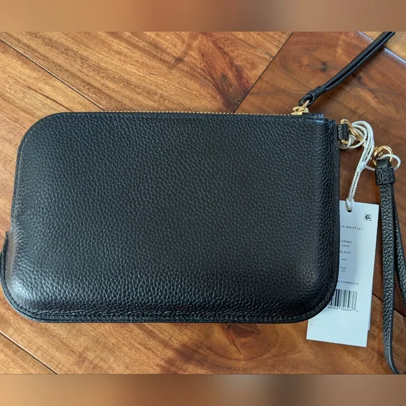 Tory Burch Miller Pebbled Leather Zip Close Wristlet Dust & Gift Bag Nwt ❤️ - Picture 5 of 8